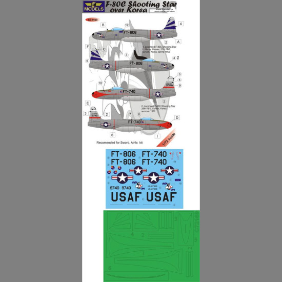 LF Models C72160 1/72 F-80C Shooting Star over Korea