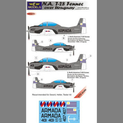 LF Models C72171 1/72 N.A. T-28 Fennec over Uruguay