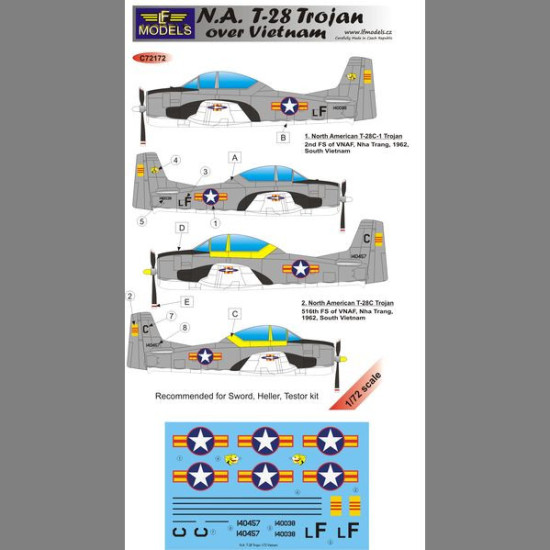 LF Models C72172 1/72 N.A. T-28 Trojan over Vietnam