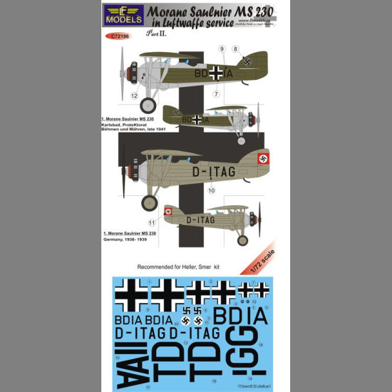 LF Models C72196 1/72 Morane Saulnier MS 230 in Luftwaffe service II