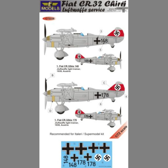 LF Models C72228 1/72 FIAT CR.32 Luftwaffe service LF Models C72228 1/72 FIAT CR.32 Luftwaffe service