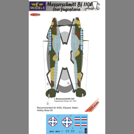 LF Models C72236 1/72 Messerschmitt Bf 110C over Yugoslavia LF Models C72236 1/72 Messerschmitt Bf 110C over Yugoslavia