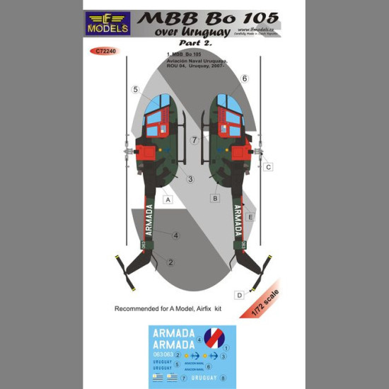 LF Models C72240 1/72 MBB Bo 105 over Uruquay part 2.