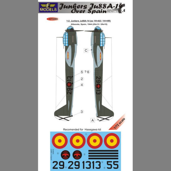 LF Models C72265 1/72 Junkers Ju 88A-14 over Spain