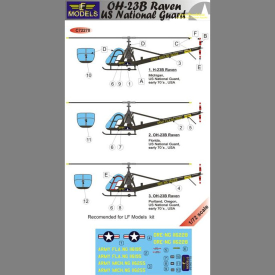 LF Models C72270 1/72 Hil. OH-23B Raven US National Guard