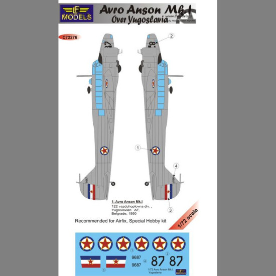 LF Models C72276 1/72 Avro Anson Mk.I. over Yugoslavia