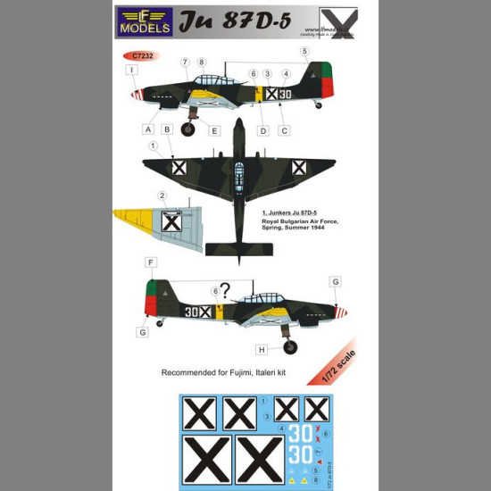 LF Models C7232 1/72 Junkers Ju87D-5 Bulgaria