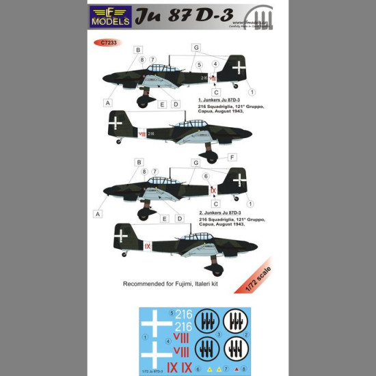 LF Models C7233 1/72 Junkers Ju87D-3 Italy