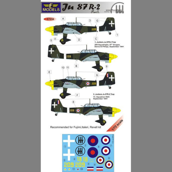 LF Models C7234 1/72 Junkers Ju87R-2 part I.
