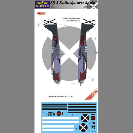 LF Models C7244 1/72 Tupolev SB-2 over Spain