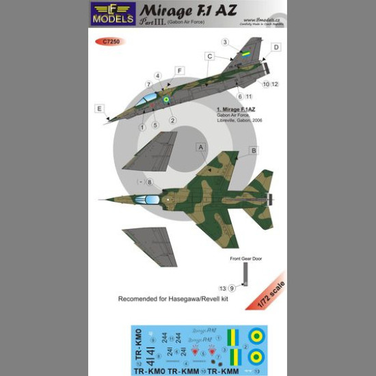 LF Models C7250 1/72 Mirage F.1AZ Gabon pt. III