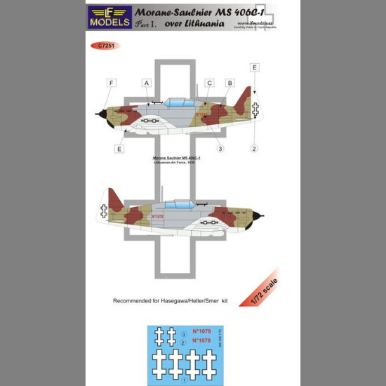 LF Models C7251 1/72 MS-406 over Lithuania