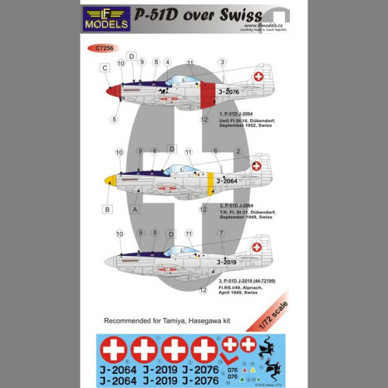 LF Models C7256 1/72 P-51D over Swiss