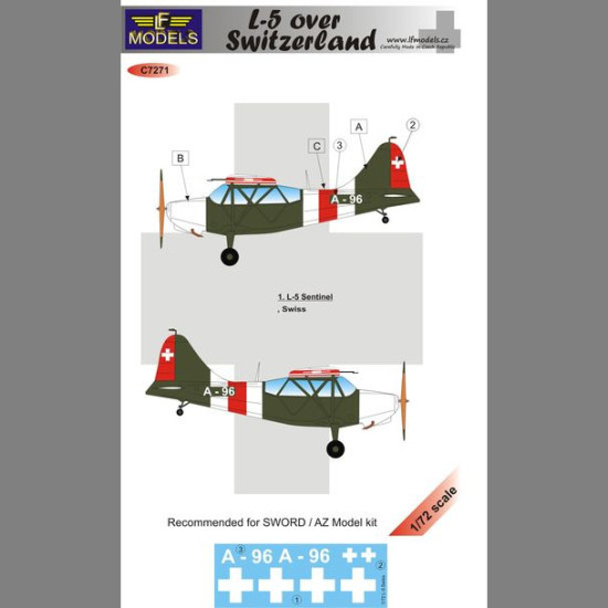 LF Models C7271 1/72 Stinson L-5 over Switzerland