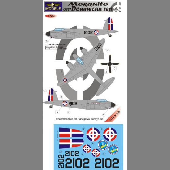 LF Models C7293 1/72 Mosquito over Dominican rep.