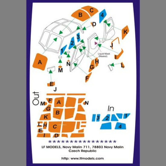 LF Models CM7213 1/72 Scout / Wasp canopy mask