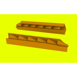 LF Models 3D7205 1/72 Messerschmitt Bf 109G/K exhaust stacks (Fine Molds)