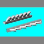 LF Models 3D7220 1/72 Bf 109F-2 exhaust stacks