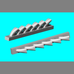 LF Models 3D7220 1/72 Bf 109F-2 exhaust stacks