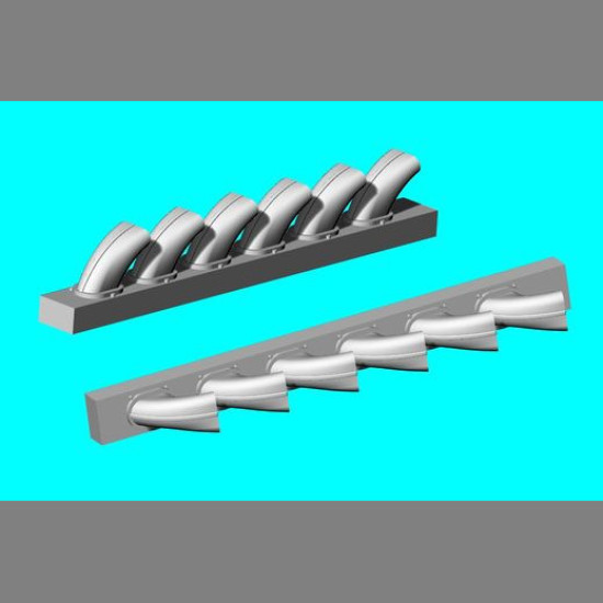 LF Models 3D7220 1/72 Bf 109F-2 exhaust stacks