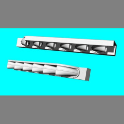 LF Models 3D7221 1/72 Bf 109F-4 exhaust stacks