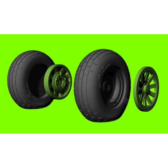 LF Models 3D7239 1/72 Mustang´s weighted wheels - block tread (all kits)