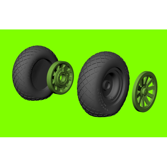 LF Models 3D7240 1/72 Mustang´s weighted wheels - diamond tread (all kits)
