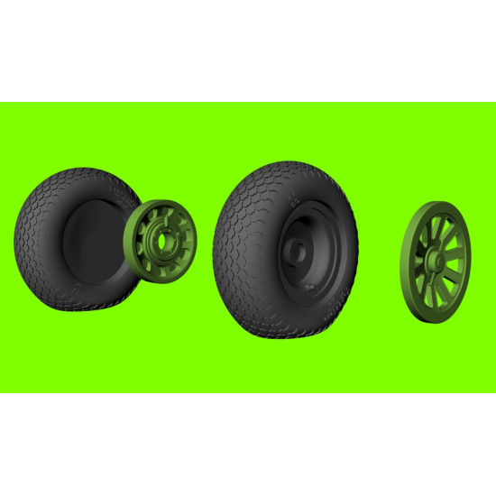 LF Models 3D7242 1/72 Mustang´s weighted wheels - cross tread (all kits)