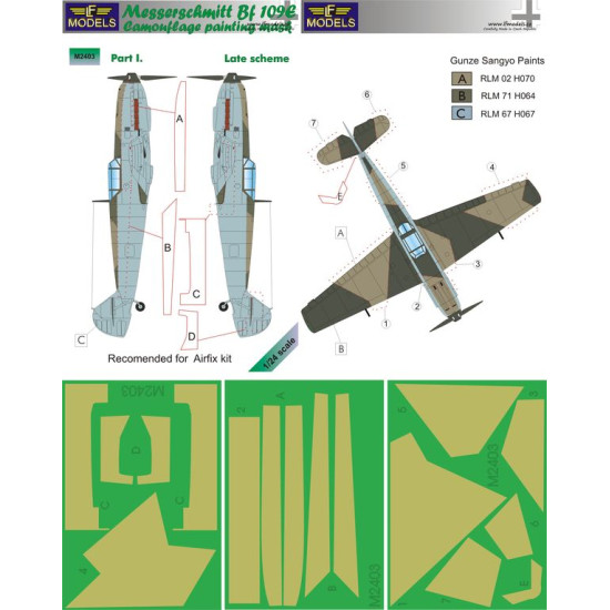 LF Models M2403 45681 Messerschmitt Bf 109E Late scheme part I.