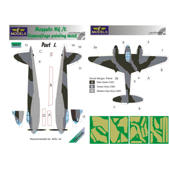 LF Models M2410 45681 D.H. Mosquito Mk. IV part I.