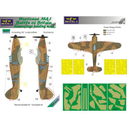 LF Models M2413 45681 Hurricane Mk.I Battle of Britain Camouflage Painting Mask B-scheme
