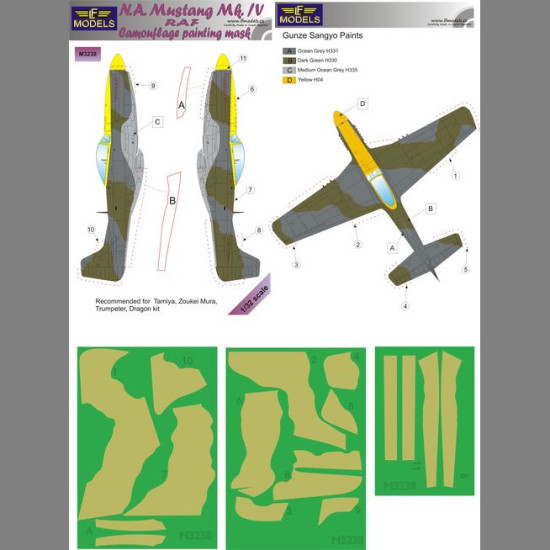 LF Models M3238 1/32 N.A. Mustang Mk.IV RAF