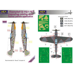 LF Models M3270 1/32 Messerschmitt Bf 109G-6 Camouflage Painting Mask (MTT)