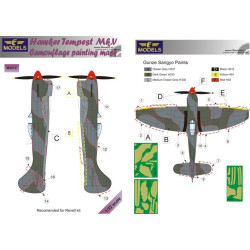 LF Models M3272 1/32 Hawker Tempest Mk.V Camouflage Painting Mask