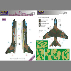 LF Models M3278 1/32 Vought A-7 Corsair II in Vietnam Camouflage Painting Mask