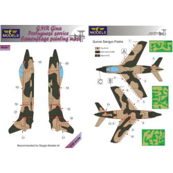 LF Models M3281 1/32 G.91R Gina Portuguese service Camouflage Painting Mask