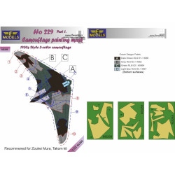 LF Models M3288 1/32 Ho 229 Part 1. Camouflage Painting Mask 1930s 3-color style camo