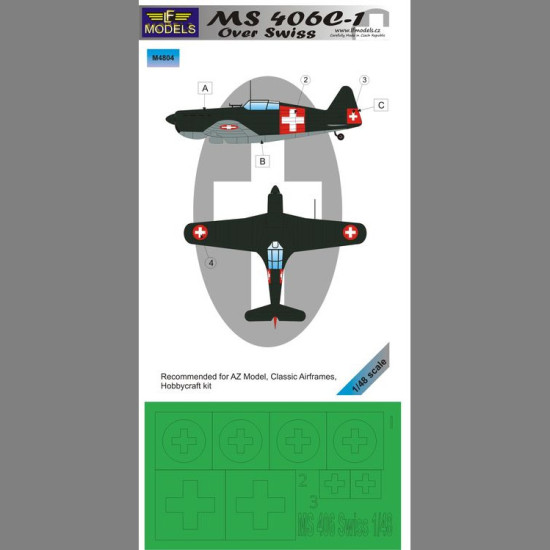 LF Models M4804 1/48 MS 406C-1 over Swiss