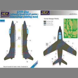 LF Models M48112 1/48 G.91R Gina Luftwaffe/Greek/USAF service Camouflage Painting Mask