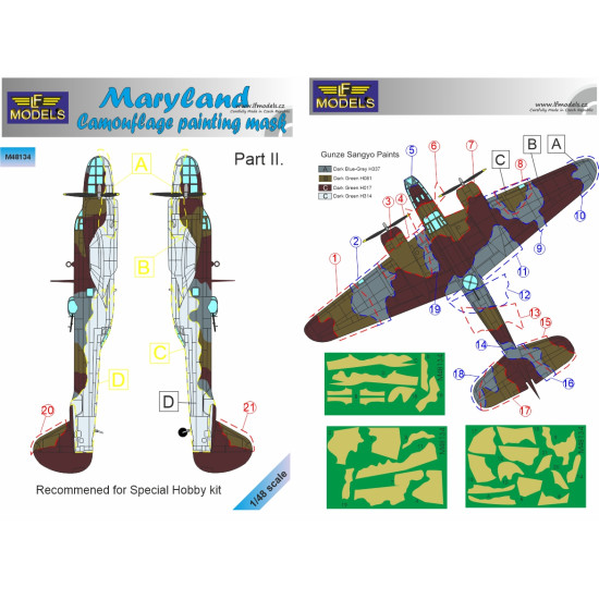 LF Models M48134 1/48 Maryland Camouflage Painting Mask Part II.