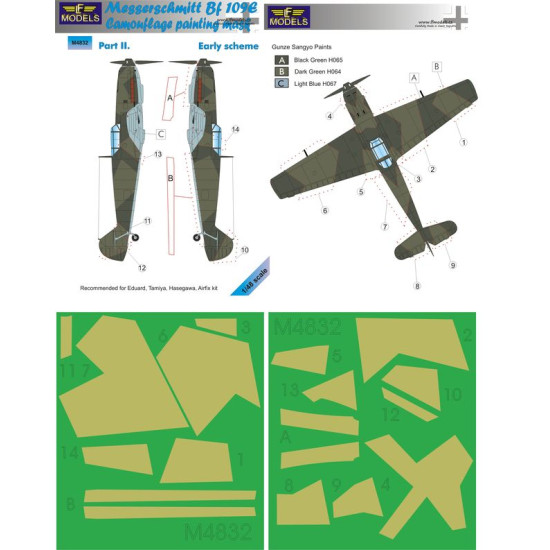 LF Models M4832 1/48 Messerschmitt Bf 109E Early scheme part II.