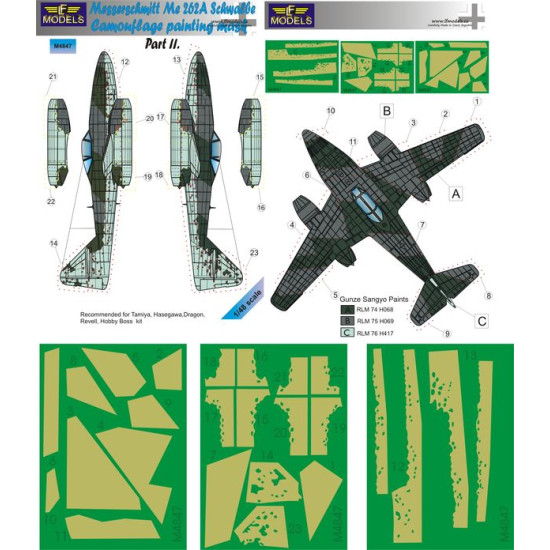LF Models M4847 1/48 Messerschmitt Me 262A Schwalbe Part II.