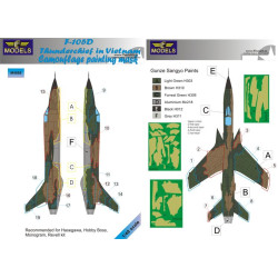 LF Models M4868 1/48 Republic F-105D Thunderchief Camouflage Painting Mask