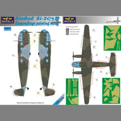 LF Models M4874 1/48 Siebel Si 204D Camouflage Painting Mask