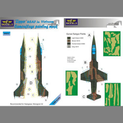 LF Models M4879 1/48 Lockheed F-104C Starfighter USAF in Vietnam Camo Painting Mask