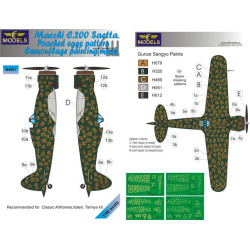 LF Models M4891 1/48 Macchi C.200 Saetta Poached eggs pattern Camouflage Painting Mask