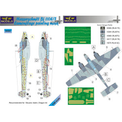 LF Models M4892 1/48 Messerschmitt Bf 110E/F Camouflage painting mask