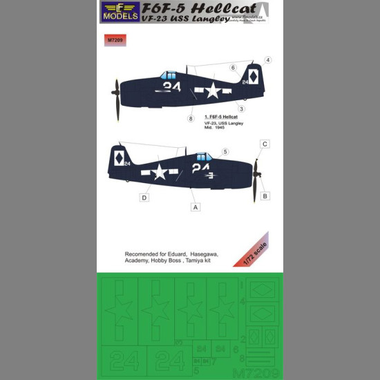 LF Models M7209 1/72 F6F-5 USS Langley