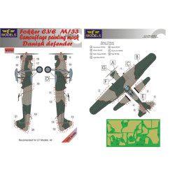 LF Models M72106 1/72 Fokker CV.E M/33 Camouflage Painting Mask-Danish defender