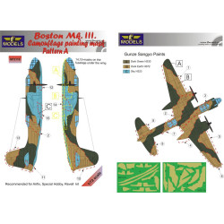 LF Models M72118 1/72 Boston Mk.III Pattern A Camouflage Painting Mask